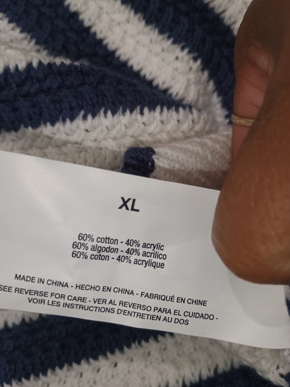 Nine West Navy & White Striped Sleeveless Knit Tank Top - Picture 11 of 11